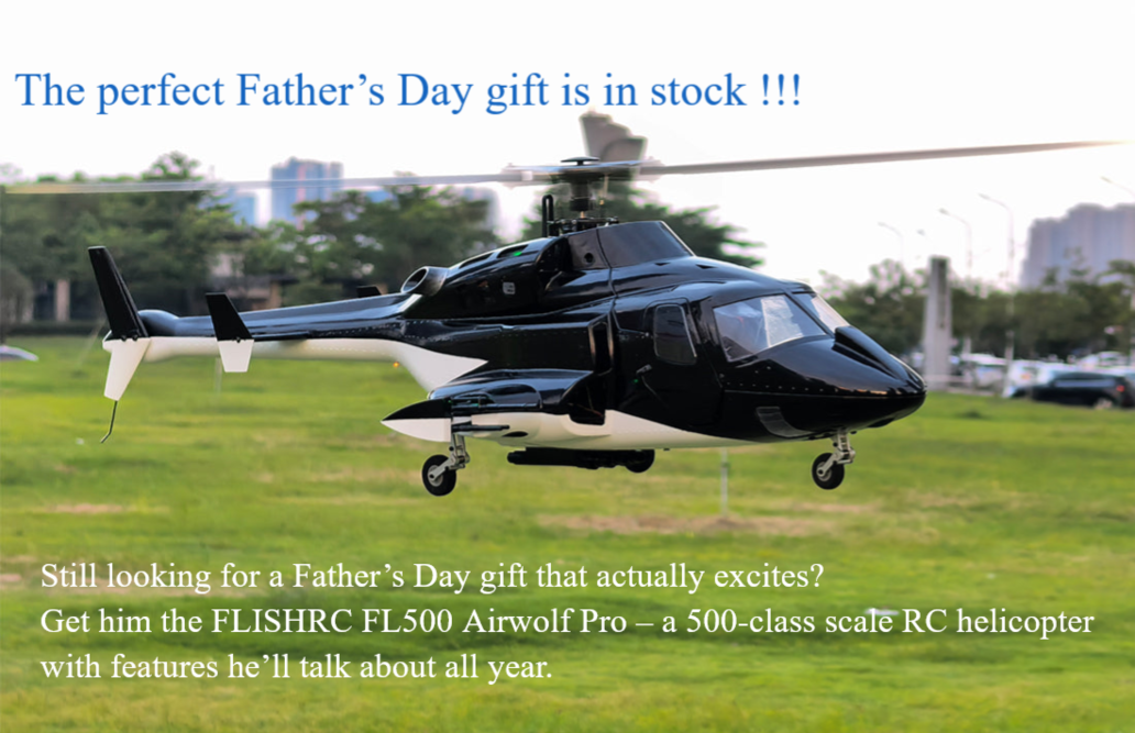 FLISHRC FL500 Airwolf Pro 500-Class 2.4G 6CH Scale RC Helicopter with L7 Flight Controller & 4-Mode GPS Positioning RTF 
